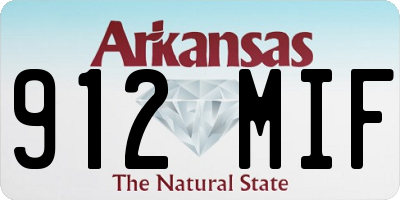 AR license plate 912MIF