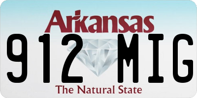AR license plate 912MIG