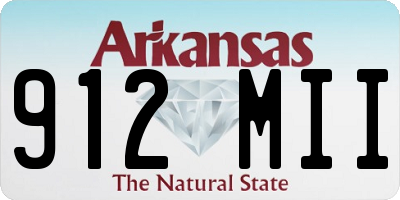AR license plate 912MII