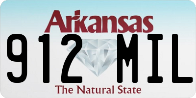 AR license plate 912MIL
