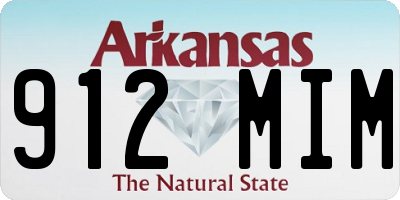 AR license plate 912MIM