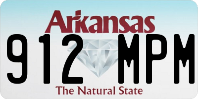 AR license plate 912MPM