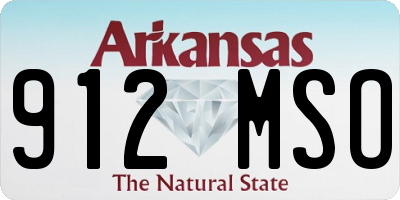 AR license plate 912MSO