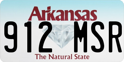 AR license plate 912MSR