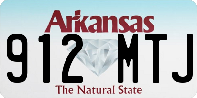 AR license plate 912MTJ
