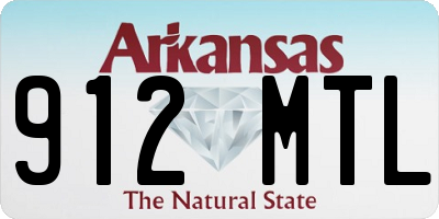 AR license plate 912MTL