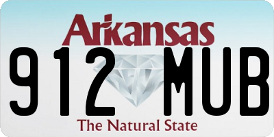 AR license plate 912MUB