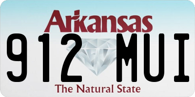 AR license plate 912MUI