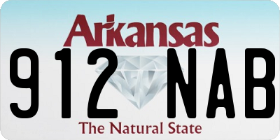 AR license plate 912NAB