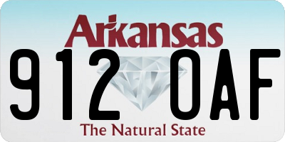 AR license plate 912OAF