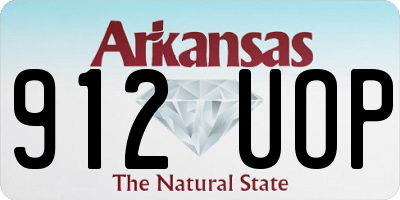 AR license plate 912UOP