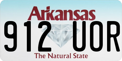 AR license plate 912UOR