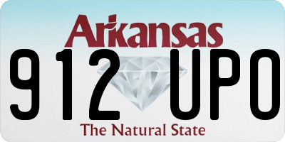 AR license plate 912UPO