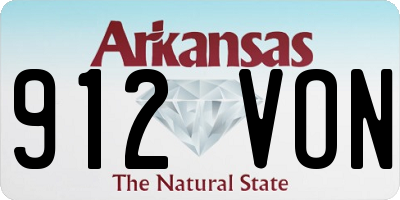 AR license plate 912VON