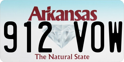 AR license plate 912VOW