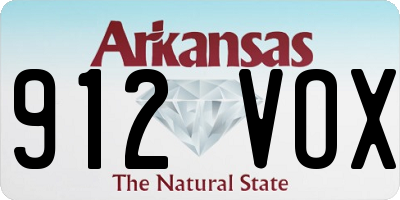AR license plate 912VOX