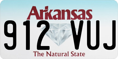 AR license plate 912VUJ