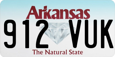 AR license plate 912VUK