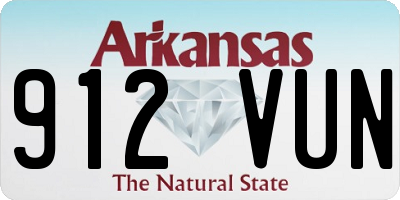 AR license plate 912VUN