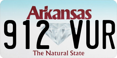 AR license plate 912VUR