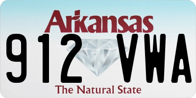 AR license plate 912VWA