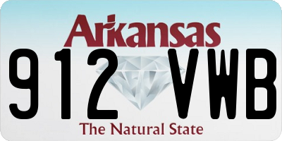 AR license plate 912VWB