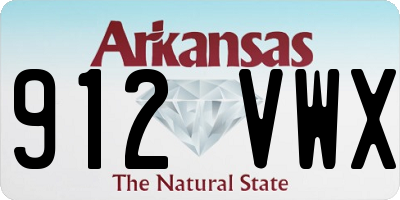 AR license plate 912VWX
