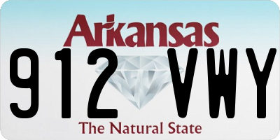 AR license plate 912VWY