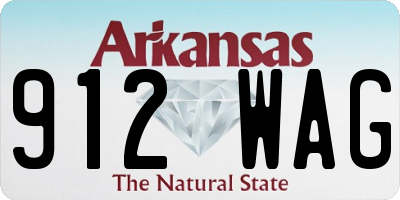AR license plate 912WAG