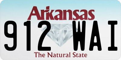 AR license plate 912WAI