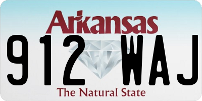 AR license plate 912WAJ