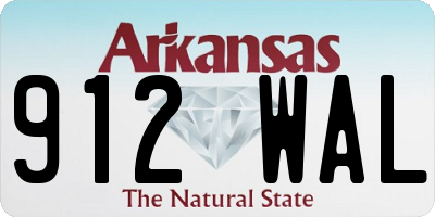 AR license plate 912WAL