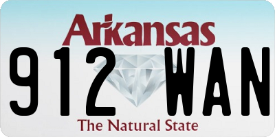 AR license plate 912WAN