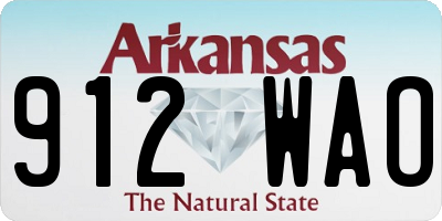 AR license plate 912WAO