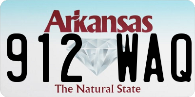 AR license plate 912WAQ