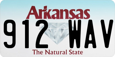 AR license plate 912WAV