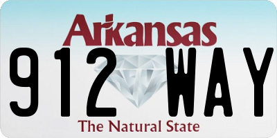 AR license plate 912WAY