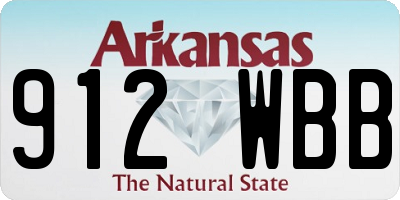 AR license plate 912WBB