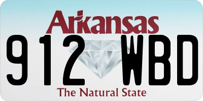 AR license plate 912WBD