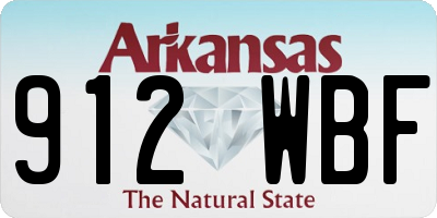 AR license plate 912WBF