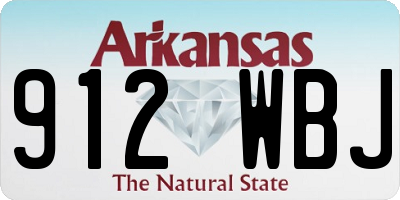 AR license plate 912WBJ