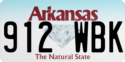 AR license plate 912WBK