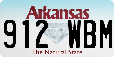 AR license plate 912WBM