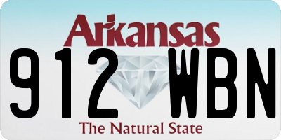 AR license plate 912WBN