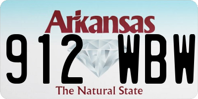 AR license plate 912WBW