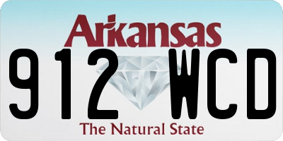 AR license plate 912WCD