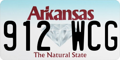 AR license plate 912WCG