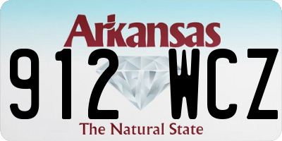 AR license plate 912WCZ