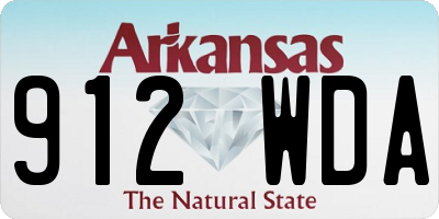 AR license plate 912WDA