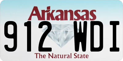 AR license plate 912WDI